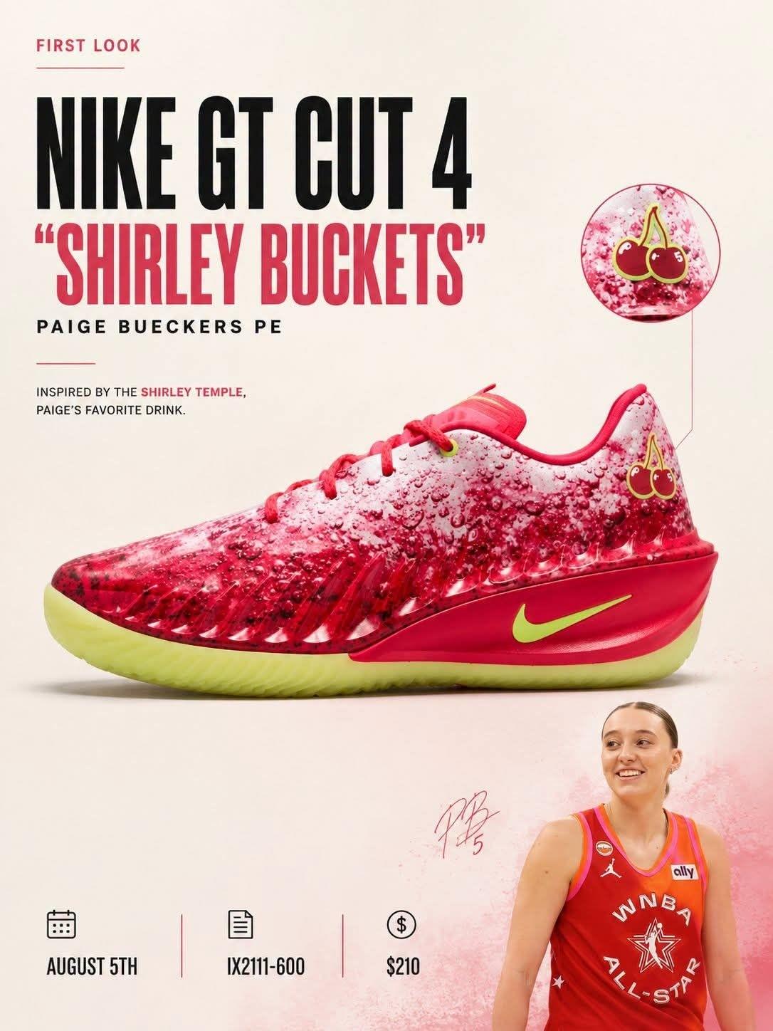 WNBA新星专属战靴!Nike GT Cut4 雪莉樱桃配色深度种草